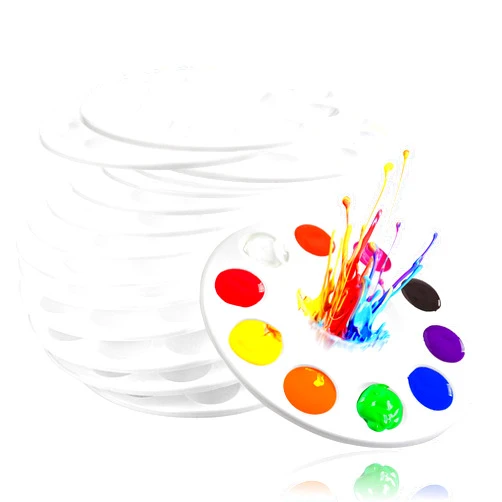 Inifus 22 PCS Paint Tray Palettes for Kids, Plastic Paint Pallet with 10 Wells, Acrylic Artist Paint Tray Palette for Kids, Students to Acrylic Oil Watercolor Craft Supplies DIY Art Painting