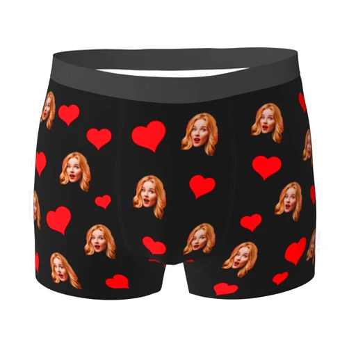 Tmqytuox Custom Boxers Underwear For Men Boyfriend Husband, Personalized Boxer Briefs With Face Funny Gifts For Him