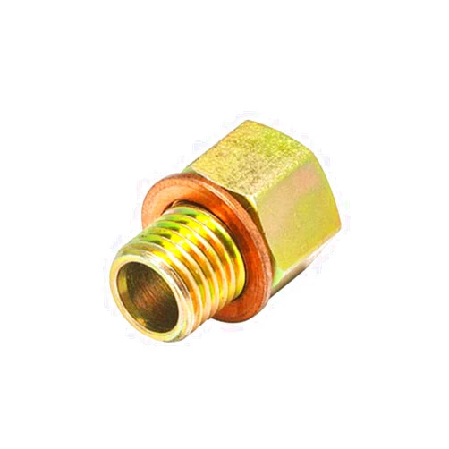 GlowShift Water Temperature Sensor Thread Adapter Compatible with Chevy LS1 LS2 LS3 LS7 LSX Engines - Includes Copper Crush Washer