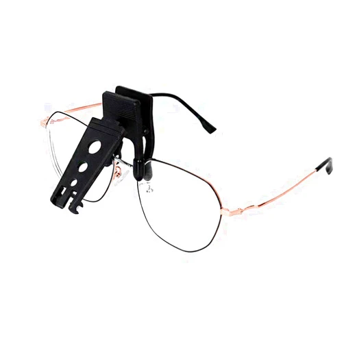 JIAHG Clip On Magnifier for Glasses with 3 Interchangable Lenses,Clip On and Flip Up Hands-Free 1.5X 2.5X 3.5X Eyeglass Magnifier for Reading,Needlework,Hobby,Map,Crafts,Fly Tying,Clock Repair,Jewellery