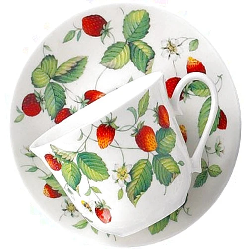 Roy Kirkham Alpine Strawberry Large Breakfast Cup & Saucer - Roy Kirkham