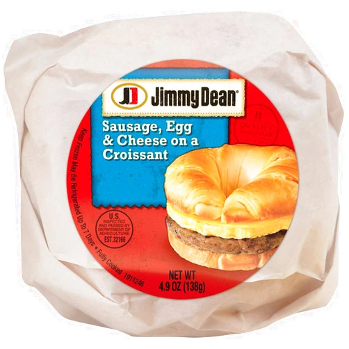Jimmy Dean® Butcher Wrapped Sausage, Egg & Cheese Croissant, 4.9 oz (12 count)