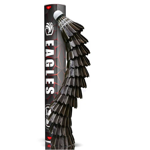 EAGLES Badminton Birdies Feather Bedminton Shuttlecocks- Birdie Ball for Indoor and Outdoor Matches ~ Highly Stable & Durable Shuttle Balls