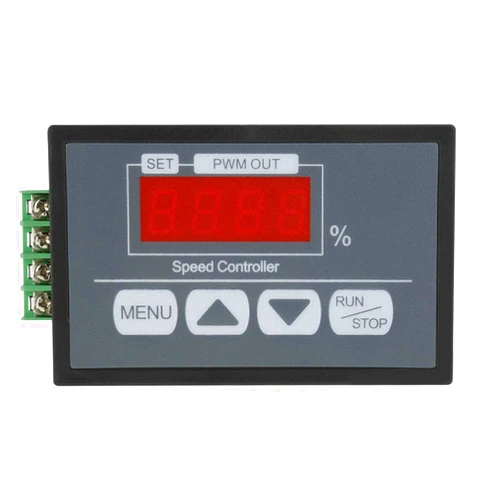 Yctze 6-60V Digital Display Percentage Tachometer DC Motor Speed Controller with Slow Start and Stop, 24V PWM Controller, 30A DC6-60V Variable Switch Suitable for 12V Window