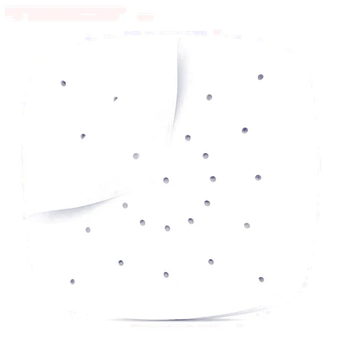 Chmentnanza Air Fryer Disposable Paper Liner, 100 Pcs White with Holes Natural Parchment Paper Non-Stick, Air Fryer Liners Cooking Paper, Baking Roasting Microwave Frying Pan