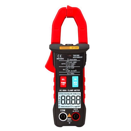 XKU-ZZJY Precision Measurement ST205 Digital Clamp Meter Analog Multimeter Current Clamp DC/AC Intelligent AUTO Range Meter With Temperature Tester