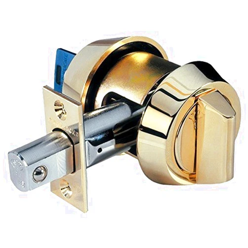 Mul-T-Lock MT5+ Hercular Single Cylinder deadbolt w/Thumb Turn - Bright Brass