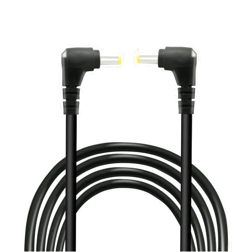 GINTOOYUN 2 PCS DC 5.5MM x 2.5MM 90 Degree Male to Male Plug Cable, 18AWG Right Angle DC5525 Power Cable Extension Cord for Strip Lihgt,CCTV,Monitors,etc(2m)