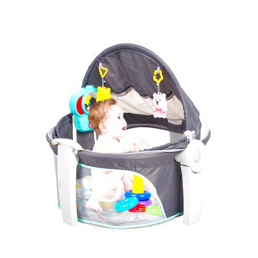 Dporticus Travel Infant Bed Foldable Portable Baby Activity Center Combines Crib, Playpen and Game Room