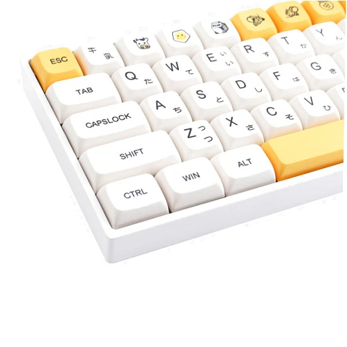 Hyekit PBT Keycaps 137 Keys Dye-Sublimation Keycaps XDA Profile Japanese Keycaps Cute Keycaps for Cherry Gateron MX Switches Mechanical Keyboards