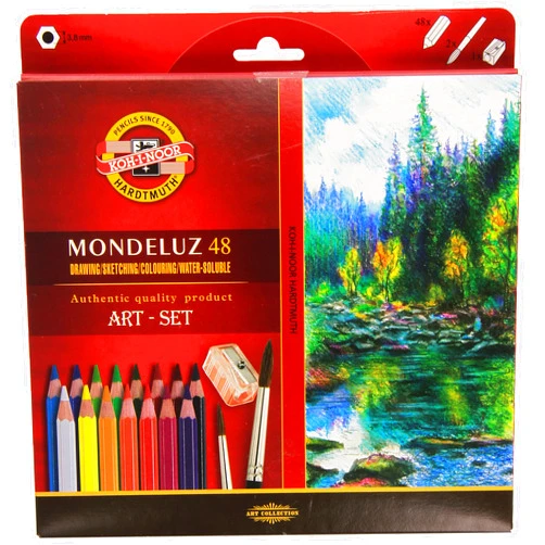 Koh-I-Noor 3713 Mondeluz Aquarell Coloured Pencils - Assorted Colour (Set of 48)