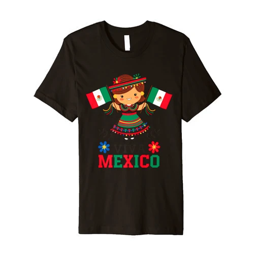 Viva Mexico Mexican Independence Day Girls Boys Kids Viva Mexico Little Girls Kids Toddler Mexican Mex Premium T-Shirt