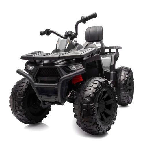 Hikiddo Kids ATV 4 Wheeler, 24V 4WD Electric ATV Ride On Toy for Big Kid w/ 2-Seater, 4x200W Motor, 5.6Mph Max Speed - Black