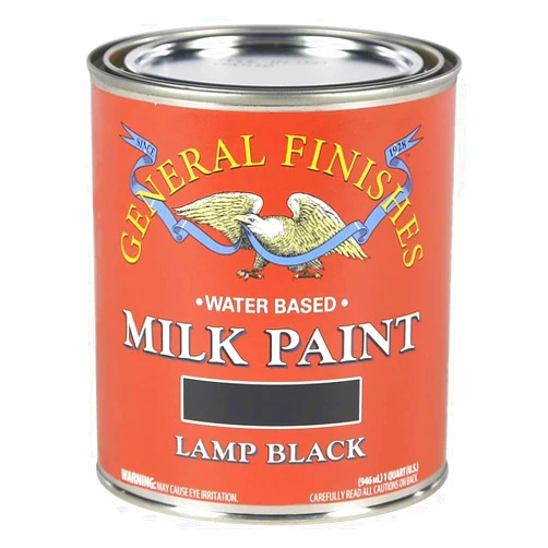 General Finishes Water Based Milk Paint, 1 Quart, Lamp Black