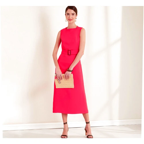 New Look Sewing Pattern N6667 Misses' Dress, A (8-10-12-14-16-18-20), White