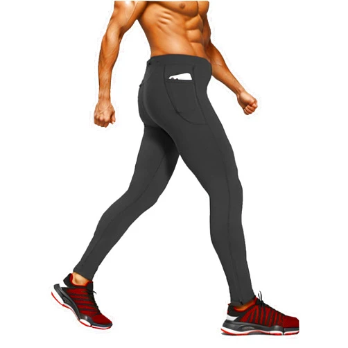 MOVEUP Men's Sweat Tight Compression Pants Fleece Lined Leggings for Men Running Tight Yoga Pants