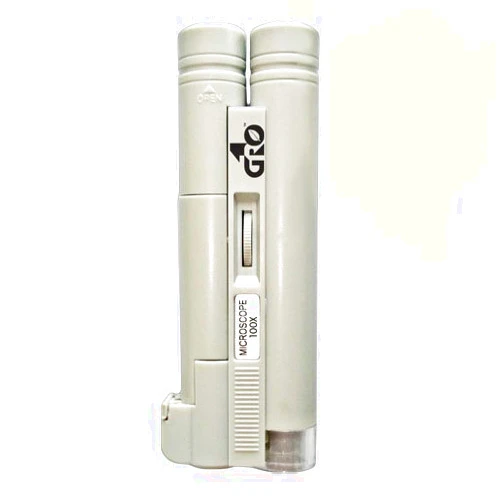 DL Wholesale Grow1 LED Slim Scope 100x Magnification Portable Microscope with LED Light and Carrying Pouch