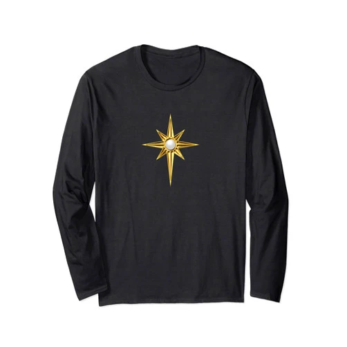 Magic symbols signs and runes by Anne Mathiasz Star of elf, badge, light, elves, queen, warrior, fantasy Long Sleeve T-Shirt