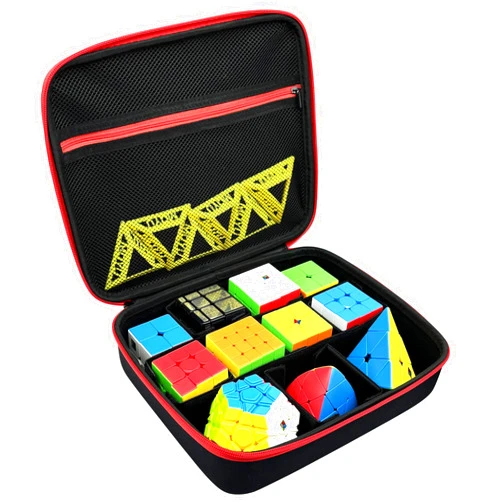 AFJWUZ Speed Cube Travel Storage Case Bag Compatible with Shashibo/for Rubik’s/for Roxenda Brain Teaser Fidget Toy. Carrying Holder for Cube Puzzle Travel Game for Kids Teens Adults (Case Only) (Black)