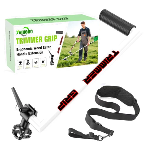 Yomoho Upgraded Ergonomic Trimmer Grip, String Trimmer Handle, with Trimmer Shoulder Harness, Weed Eater Handle Extension for Trimming, Weedeater Handle Grip for String Trimmer, Lawn Care