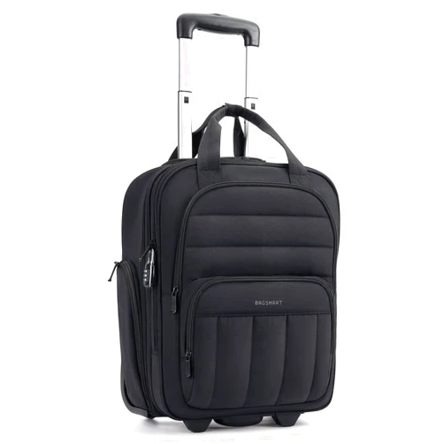 BAGSMART Underseat Carry on Luggage with Wheels, 16-inch Under Seat Luggage, Lightweight Travel Luggage Travel Suitcase for Women, Personal Item Bag, Black