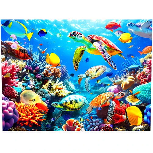 VOLUVOLU 500 Piece Puzzle for Adults, Turtle Jigsaw Puzzles, Sea Animals Puzzles 500 Pieces, Birthday and Barious Holiday Party for Family Kids and Adults, Funny Puzzle for Adults, 20.5x15 in