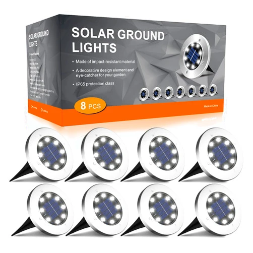 INCX Solar Lights for Outside,8 Pack Solar Lights Outdoor Waterproof, Solar Garden Lights Landscape Lighting for Patio Pathway Lawn Driveway Walkway White
