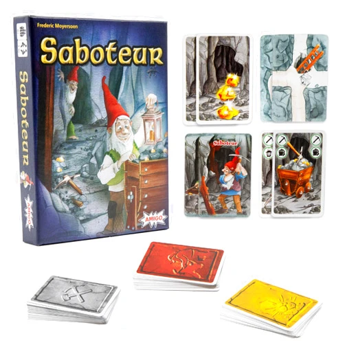 AMIGO Games Saboteur Strategy Card Game – The Adventurous Gold Mining Game Following Your Dwarves Through The Tunnels – Simple to Learn & Perfect for Family Game Night – Kids & Adults Ages 8+