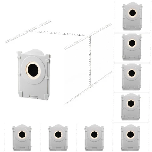 DrFlito 10 Pack X8 Dust Bags Compatible with ECOVACS DEEBOT X8 Pro Omni/T50 Pro Omni/Yeedi S14 Plus Robot Vacuum Cleaner, 4 Layers Effective Filtration