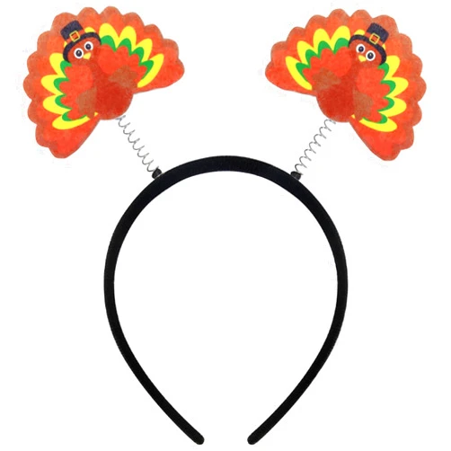 HAKJXOS Thanksgiving Headband Fall Decoration Headbands Two Turkeys E Style Hair Accessories for Women Men Black Hair Bands Fun Head Bands for Women Hair Fashion Accessories (Two Turkeys E Style)
