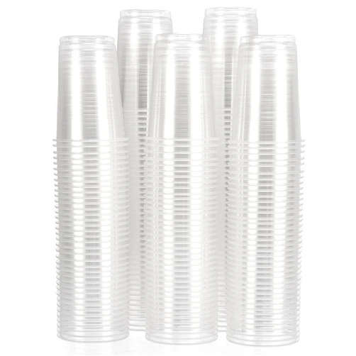 BZOM [100 Pack 8 Oz] Plastic Cups, Clear Plastic Cups 8 Oz Clear Plastic Cups Clear Cups 8 Oz Plastic Cups Clear Cups Plastic Cups 8 Oz Plastic Cups Clear Cups Water Cups Party Cups Clear Plastic Cups