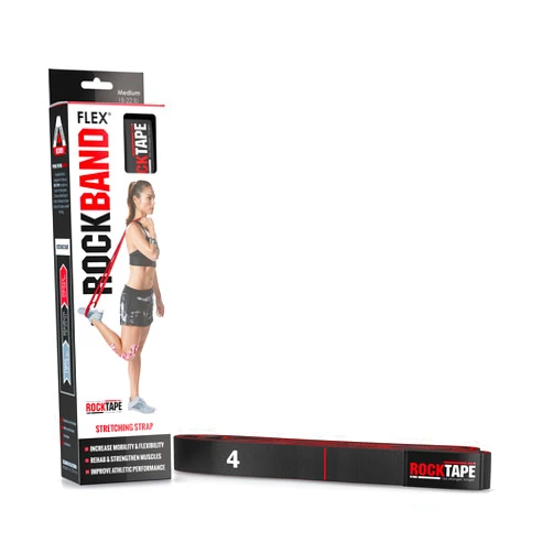 RockTape RockBand Flex Ultra-durable Resistance Bands with Handles and Loops