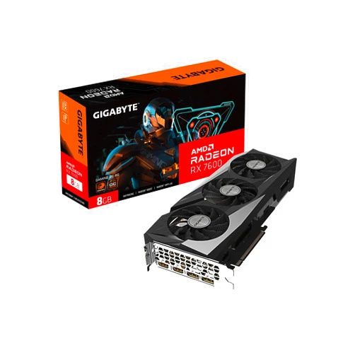 GIGABYTE GV-R76GAMING OC-8GD Radeon RX 7600 Gaming OC 8G Graphics Card, 3X WINDFORCE Fans 8GB 128-bit GDDR6, Video Card