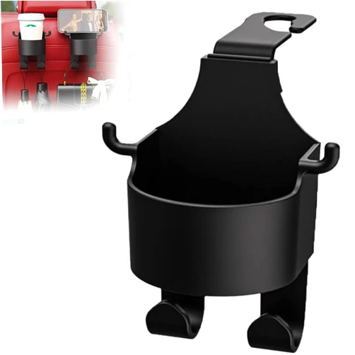 SENOY Multifunctional Hook for Car Seat Back, 2024 Upgrade 3 in 1 Vehicle Backseat Drink Cup Holder Universal Car Headrest Hook with 2 Different Types of Hooks for Car Fits Universal Vehicle