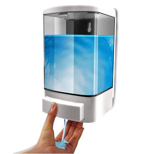 GreeSuit Soap Dispenser Wall Mount, 1000ML Commercial Manual Soap Dispenser Wall Mounted for Bathroom Kitchen Hotel, Shampoo Container Plastic
