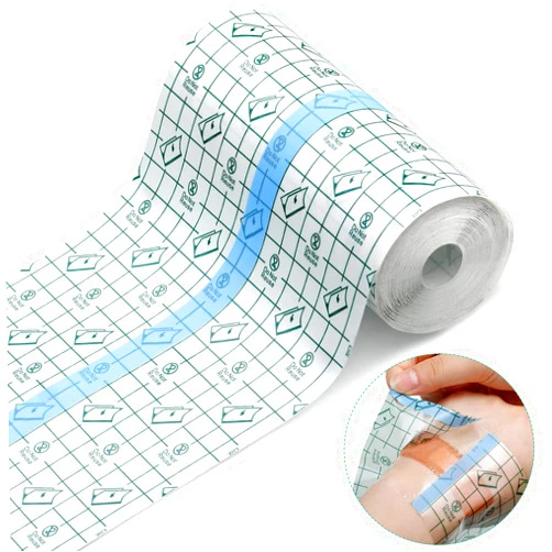 BBTO Transparent Dressing Adhesive Bandage Waterproof Bandage Clear Adhesive Bandages Stretch Tape for Tattoos Swimming (6 Inch x 5.47 Yard)