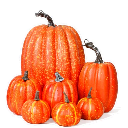 DearHouse 7Pcs Thanksgiving Artificial Pumpkin Home Decoration Sets, Artificial Vegetables Pumpkin for Fall Halloween Home Decor