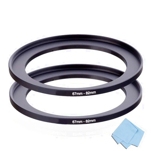 WH1916 67mm-82mm Step Up Ring 67mm Lens to 82mm Filter (2 Pack), WH1916 Camera Lens Filter Adapter Ring Lens Converter Accessories