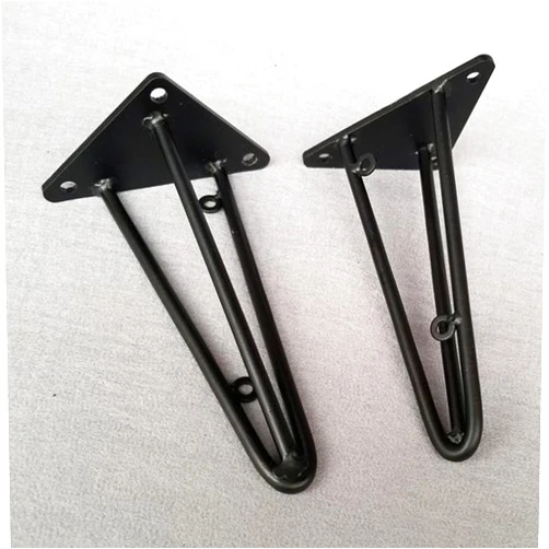XIAODANKE Black Shelf Brackets, Decorative Shelf Brackets, 2 Pieces, Heavy Duty Shelf Supports, Industrial Shelf Brackets, Wall Console, for Kitchen, Office, Warehouse, 300 mm / 11.8 Inches