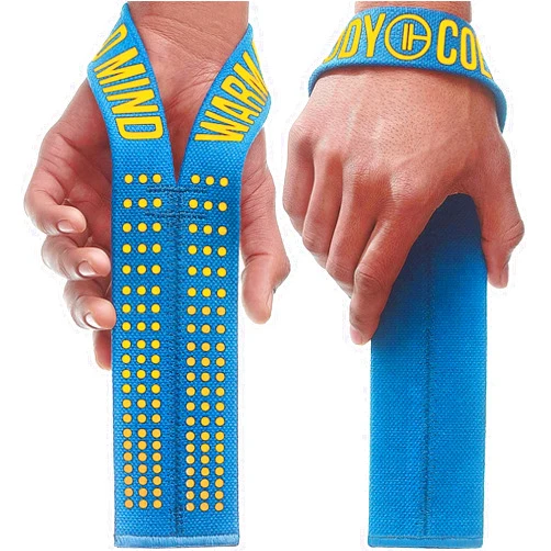 WARM BODY COLD MIND V1 Lifting Wrist Straps for Olympic Weightlifting - Rated at 660 lb - Hand Wraps for Powerlifting, Weight Lifting, Bodybuilding Functional/Cross Training, Deadlift Gym Bar, Cotton