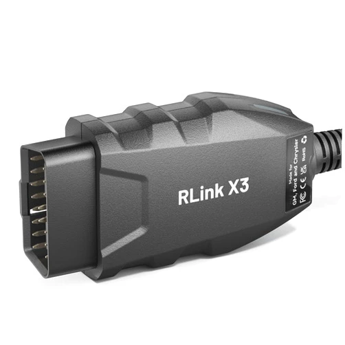 TOPDON RLink X3 OBD2 Adapter for GM/Ford/Chrysler, J2534 Pass-Thru Programmer, OBD USB FORScan Adapter, OEM Programming and Diagnostic Tool, Fit for 8+ OE Software, Supports J2534/CAN-FD, Auto Switch