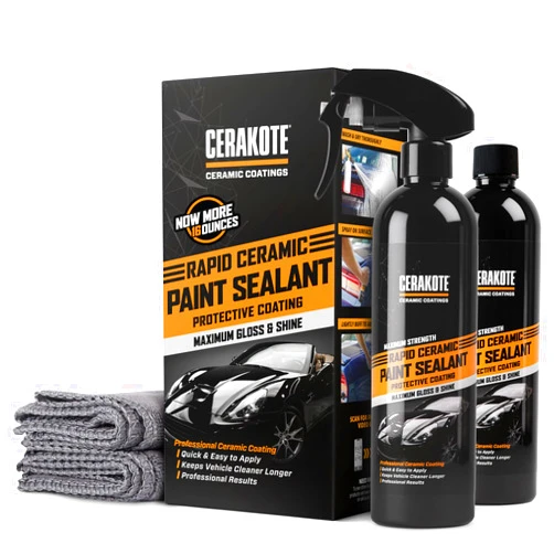 CERAKOTE® Rapid Ceramic Paint Sealant (12 oz.) – Now 50% More With a Premium Sprayer! - Maximum Gloss & Shine – Extremely Hydrophobic – Unmatched Slickness - Pro Results