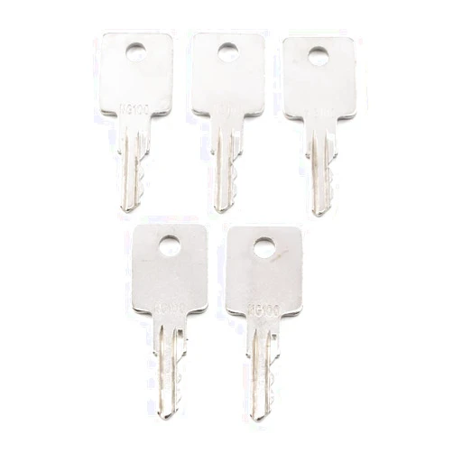Newsmarts Ignition Starter Switch Key Replace Parts Number NG100, 5PCS Ignition Key Replacement For Advance; For Arrow; For Lull; For Grove; For Terex; For Vermeer; For Broderson