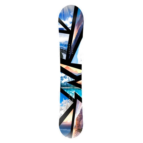 Handmade Snowboard Wrap 265 - Mountain Snow Scenes Snowboard Graphic Decal - Includes Application Squeegee - 14 inch x 65 inch fits most snowboards