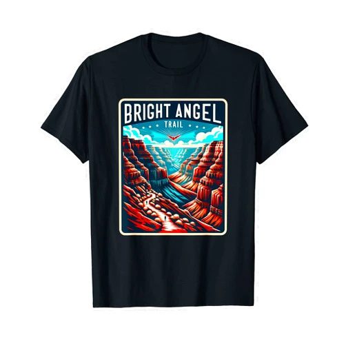 MNBOBS Bright Angel Trail Grand Canyon Arizona Hiking Outdoors T-Shirt