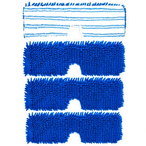 DLAIMI 4 Pack Mop Heads Replacements for Ocedar Dual-Action Microfiber Flip Mop, Double Sided Mop Replace Head Mop Refills with Microfiber & Chenille for Dry Wet Use, Reusable, Machine Washable