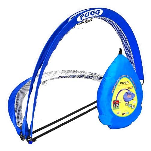 PUGG Pop Up Soccer Goal, Portable Training Football Knitted Poly Net Equipment, The Original Pickup Game Goal, Includes Two Goals & Bag