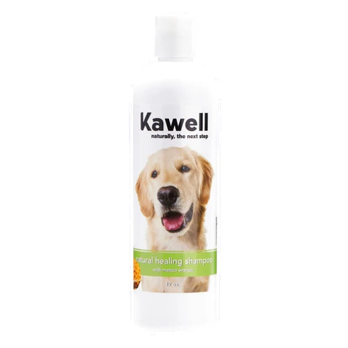 Kawell USA Natural Dog Shampoo for Dry Sensitive Itchy Skin, Hot Spots - Anti-Inflammatory, Antifungal, Anti-Shedding Grooming Shampoo with Matico Healing Properties - for Healthy Skin and Coats, 12oz