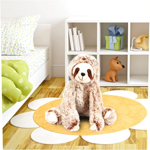 Easfan 17'' Sloth Stuffed Animal Realistic Cute Plush Toy Soft Tree Sloth Plushie Stuff Adorable Birthday for Kids Boys Girls, Brown