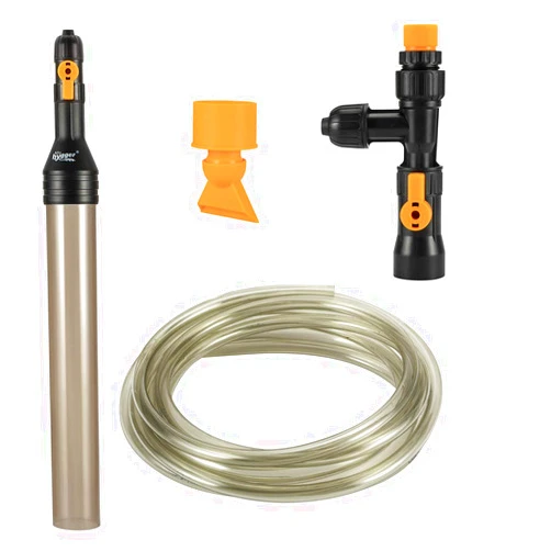 hygger Bucket-Free Aquarium Water Change Kit Fish Tank Auto Siphon Pump Gravel Cleaner Vacuum Tube with Long Hose Water Changer Maintenance Tool 25-FEET